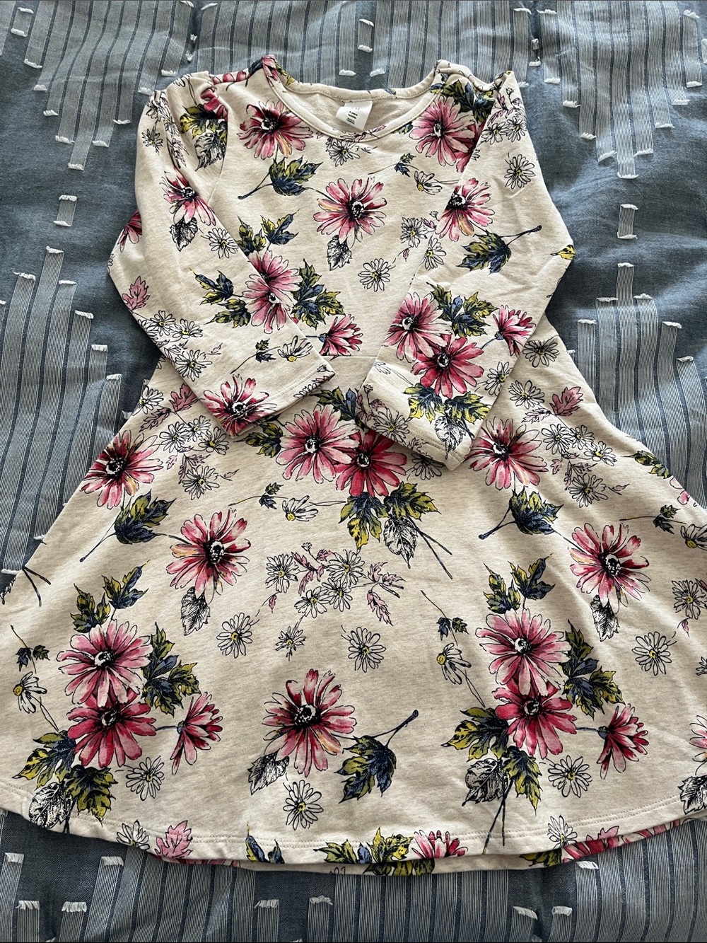 GAP Cream NWT A-Line Dress with Pink Flowers